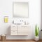 Blanco White Non-Beveled Custom Framed Bathroom Vanity Wall Mirror